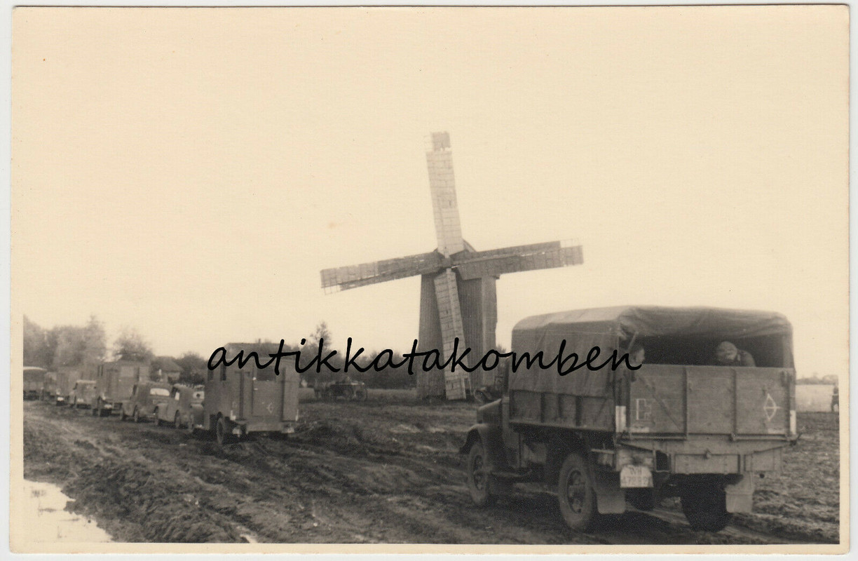 Foto 2.Wk Russland Windmühle Mühle Windmill Lkw Rollbahn Luzk Minsk Orel Kursk