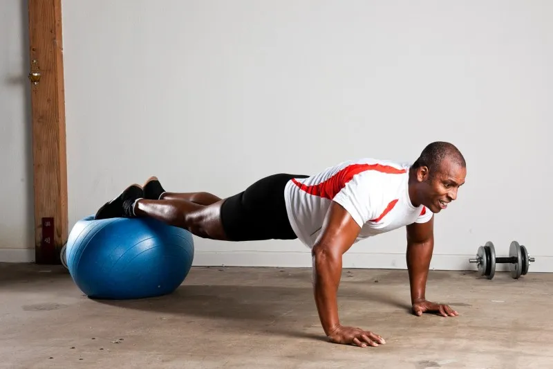 Push-Ups with Steadiness Ball