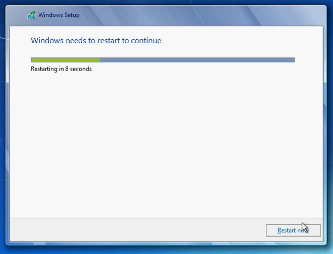 System reboot windows. System reboot windows
