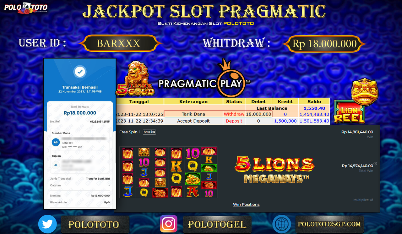 BUKTI PEMBAYARAN JACKPOT DIPOLOTOTO DIBAYAR LUNAS!!!