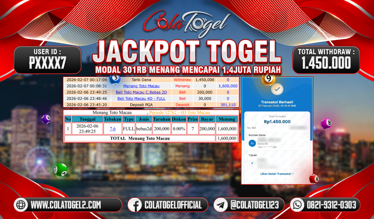 JACKPOT TOTO MACAU!! 