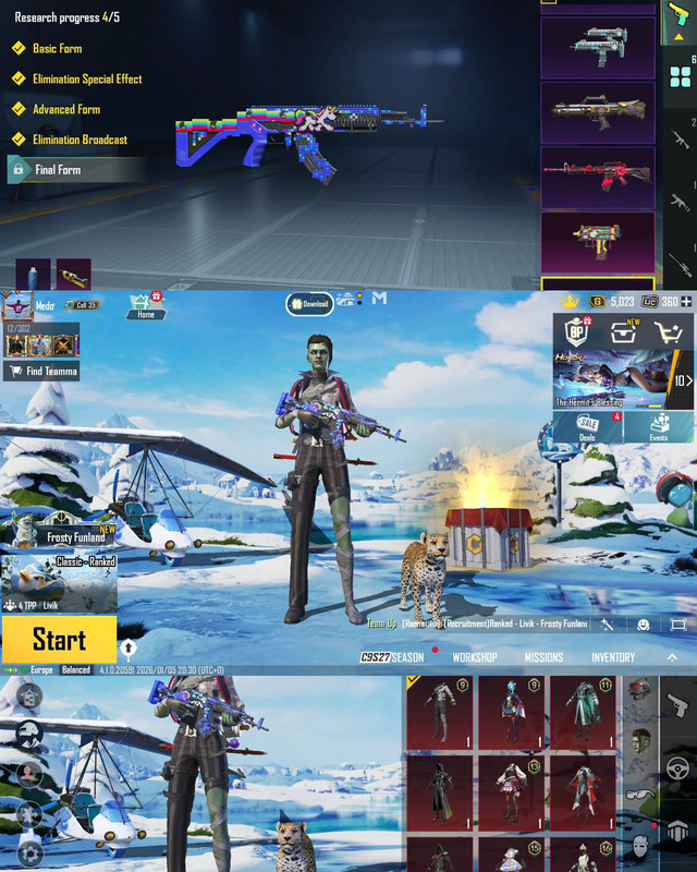 Compte PUBG Mobile Niveau 69 - 4 Suits - Skin M4 Joker - Plateformes IOS Et Android