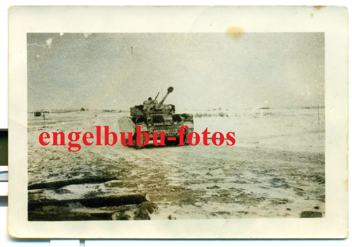 FOTO - PANZER - PANZER IV mit Super WINTER-TARNUNG   LANGROHR