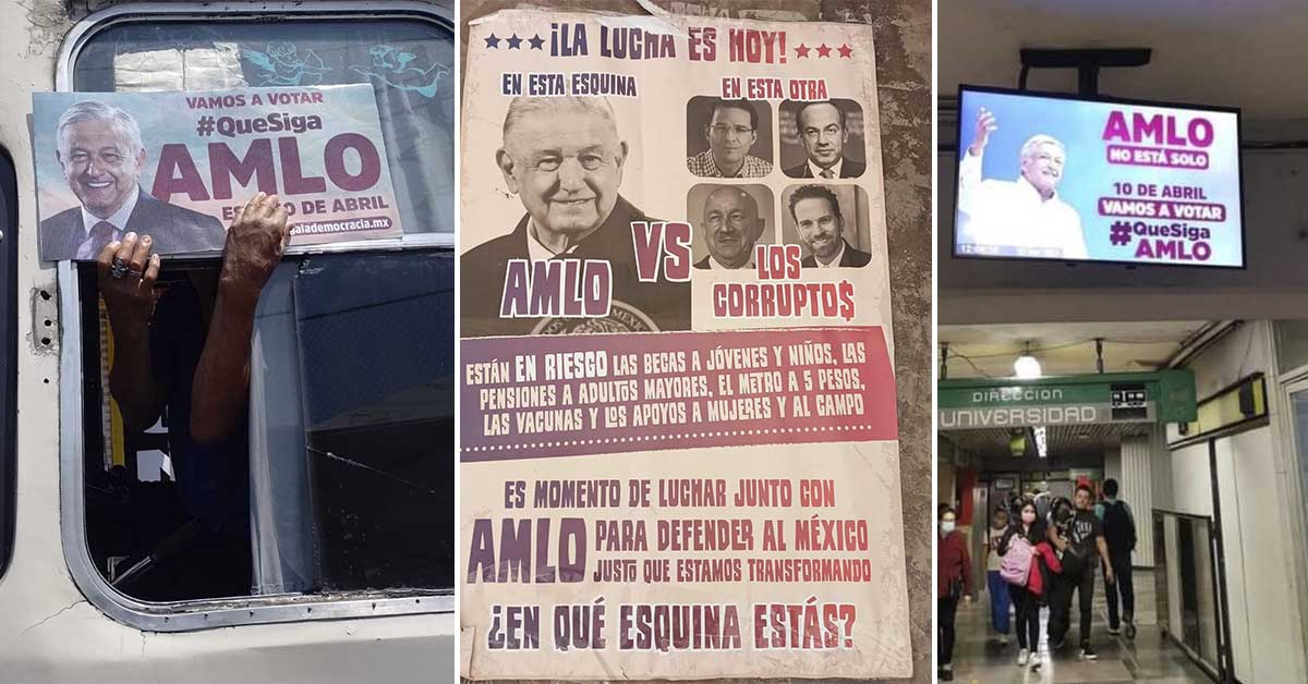 TEPJF confirma difusión indebida de propaganda durante Revocación de Mandato