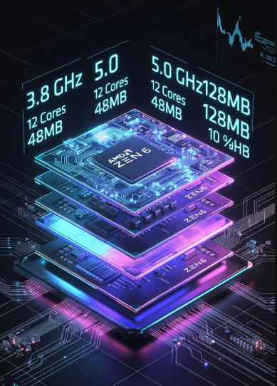 AMD Zen 6 pode estrear chiplets com 12 núcleos e 48 MB de cache L3 — e isso muda o jogo no chiplet design.