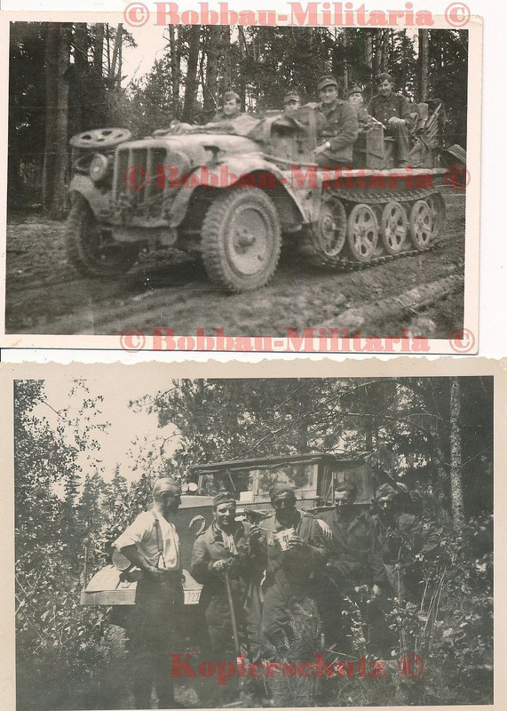 Fotos Russland Halbkette SdKfz schwere Panzerjäger Abtlg.655 Wald Stellung