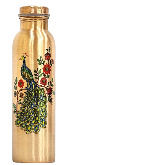Peacock Copper Bottle