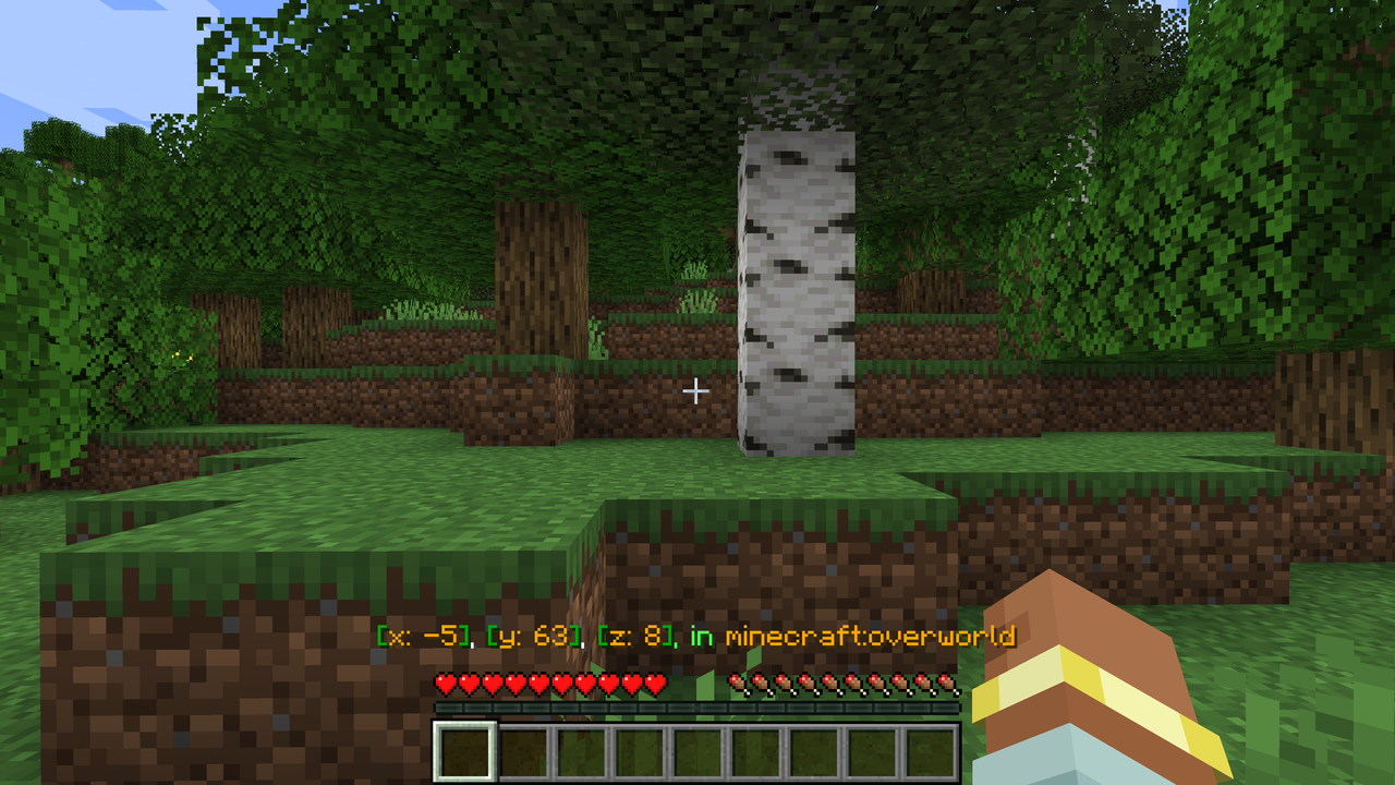 Example of death message above hotbar