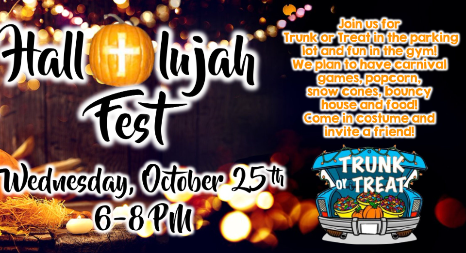 Trunk or Treat: Wednesday, October 25, 2023
