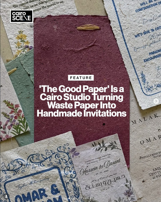 "The Good paper" is a Cairo Studio Turning Waste Paper Into Handmade Invitations