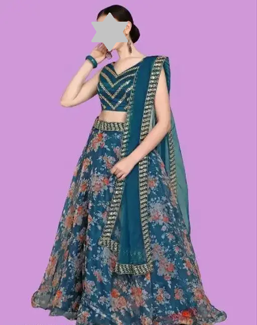 Women's Net Semi stitched Lehenga Choli (festival Special Lehenga Choli Set_Free Size) Color 1 (R223)