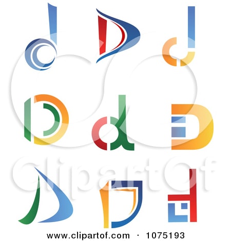1075193-Clipart-Colorful-Abstract-Letter-D-Logos