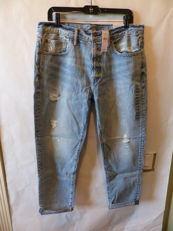 AMERICAN EAGLE RELAXED SLIM FIT JEANS IN WORN OUT BLUE WMNS 36X32 33148958