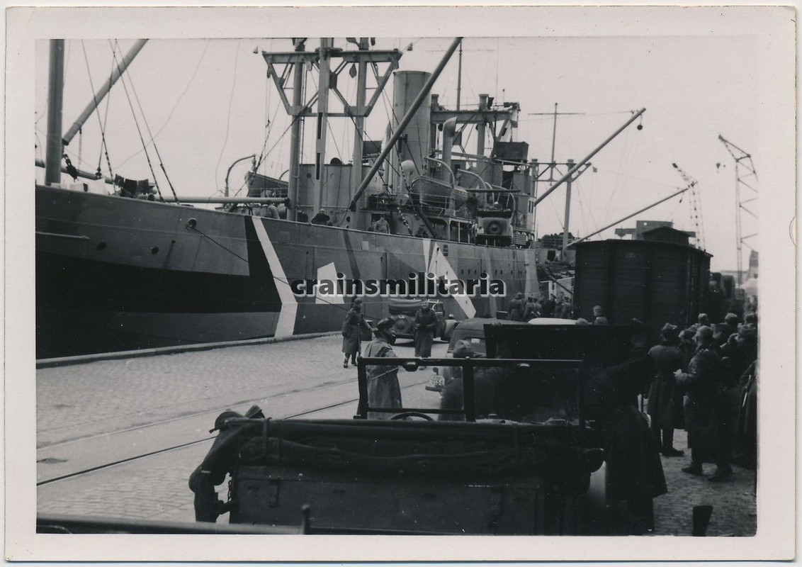 Orig. Foto Schiff Transporter HOHENHÖRN m. Tarn 