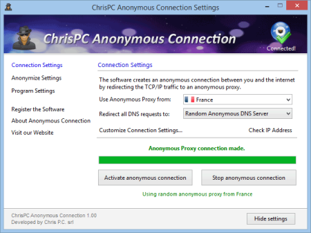 ChrisPC Anonymous Connection 2.10