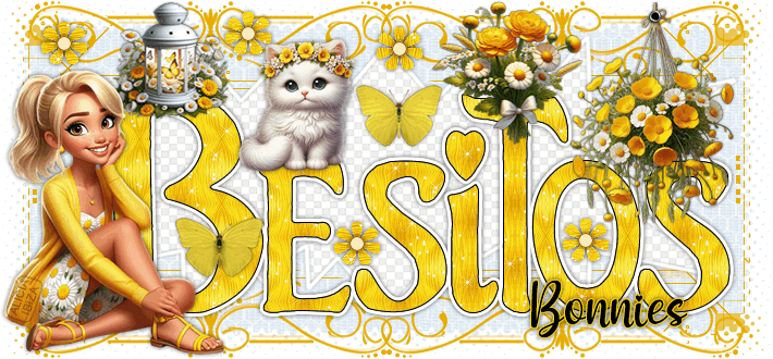 Besos Gattino con Fiori bonnies