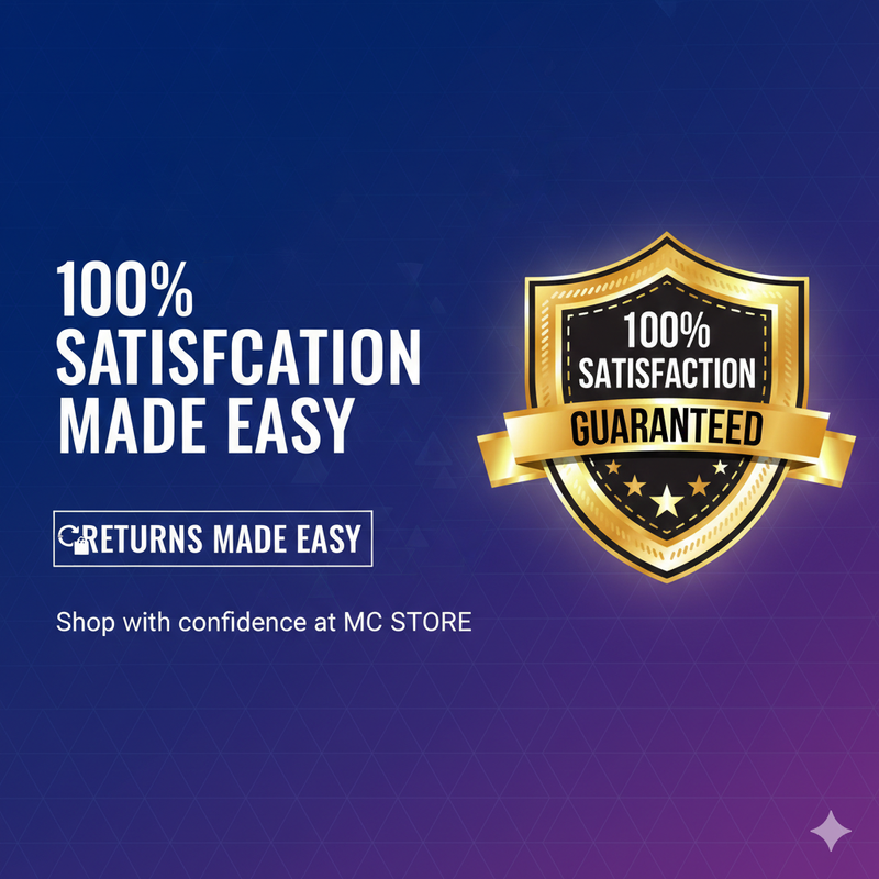 Satisfaction guaranteed – easy returns