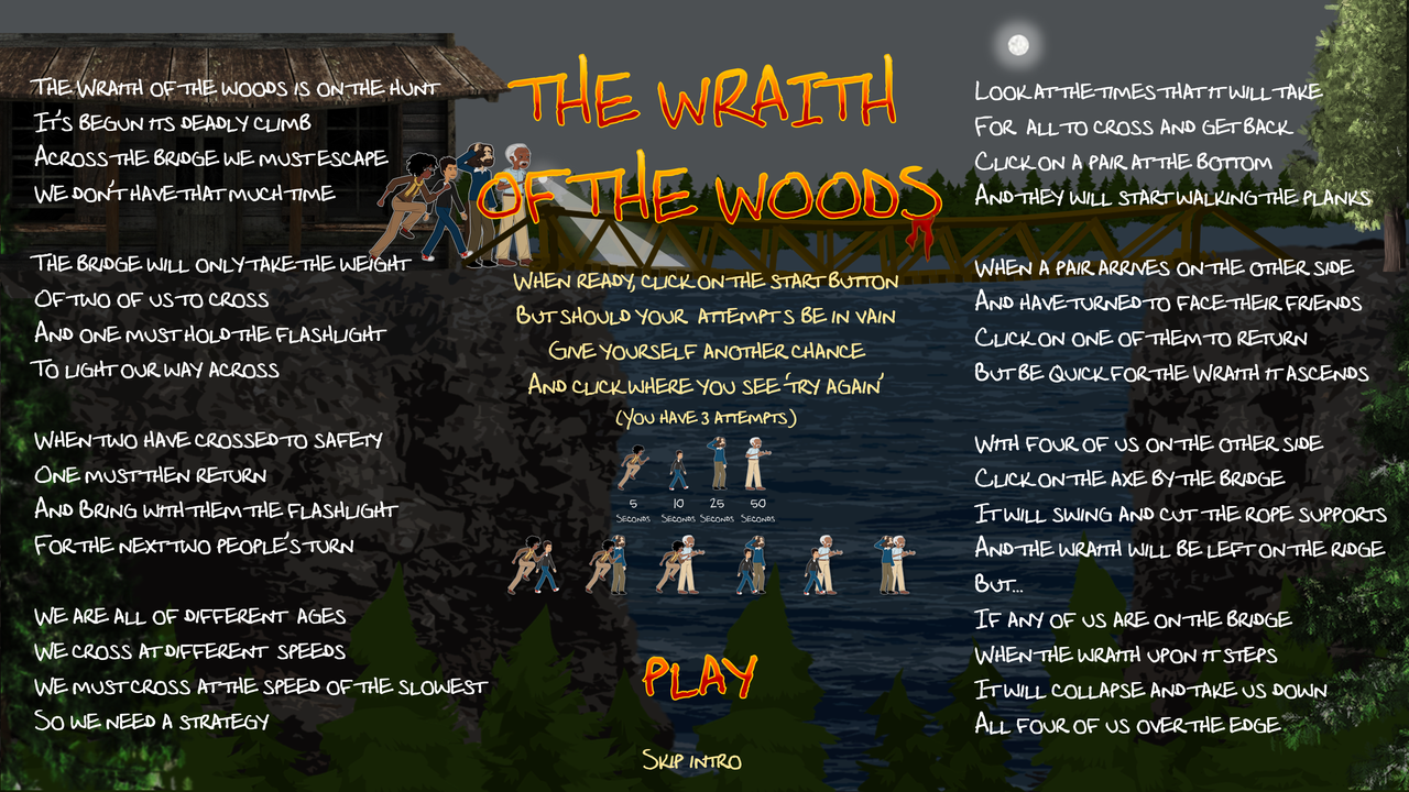 THE WRAITH OF THE WOODS (Horror puzzle game) 2020-03-29