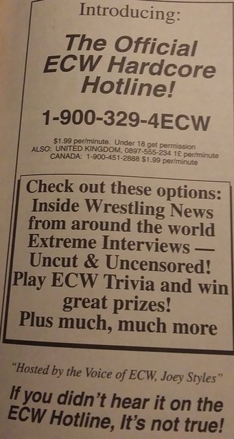 Pro Wrestling Ads/Pics Ecwhotline