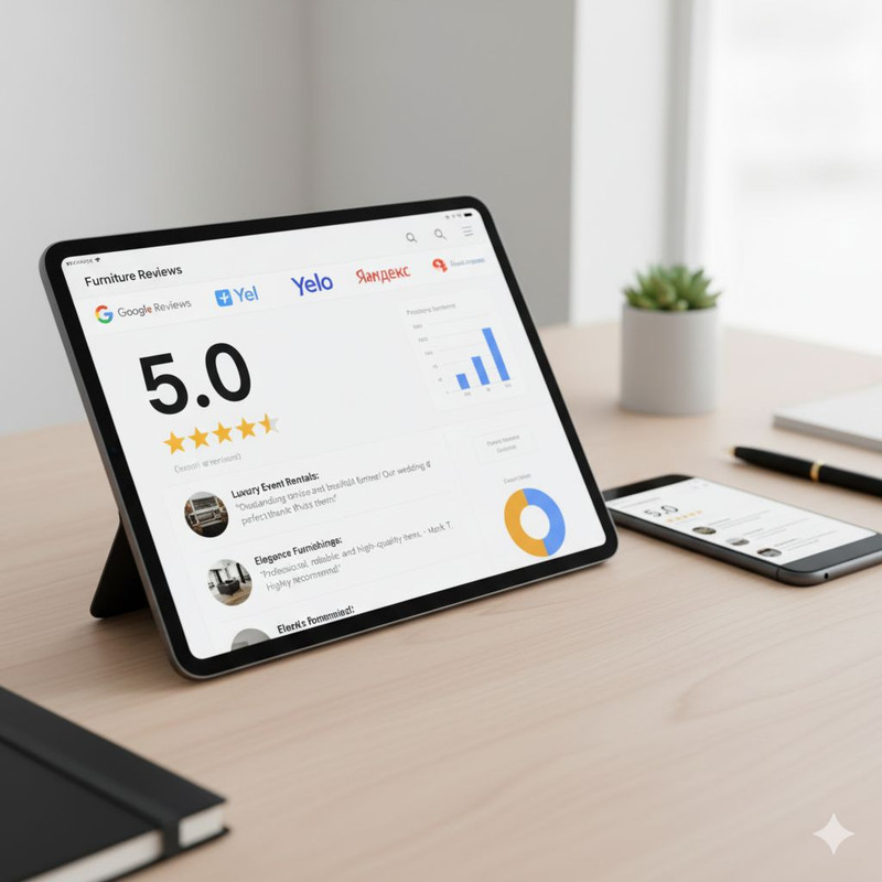 Анализ отзывов клиентов о компаниях по аренде мебели на независимых платформах