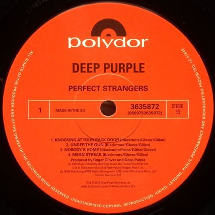 Deep Purple - Perfect Strangers (1984)  [Reissue 2016 + Japan Press, Vinyl Rip 24/192]  Lossless