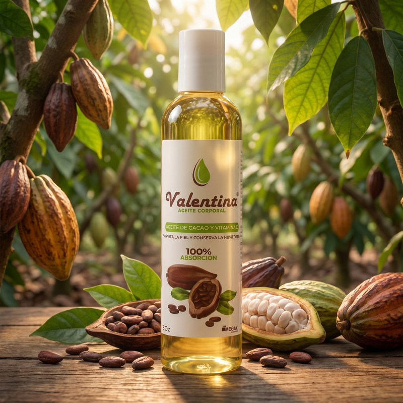 Valentina Aceite Corporal de Cacao y Vitamina E 8Oz