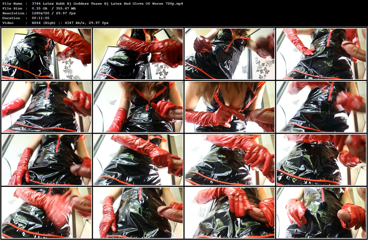 3746 Latex Rubb Hj Goddess Tease Hj Latex Red Glove Of Nurse 720p mp4