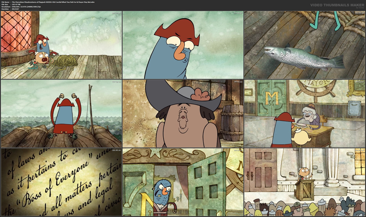 The Marvelous Misadventures of Flapjack S03E01-E02 Careful What You Fish For & Mayor May Not.mkv