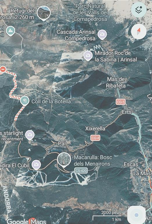 mapa accesos zona Starlight
