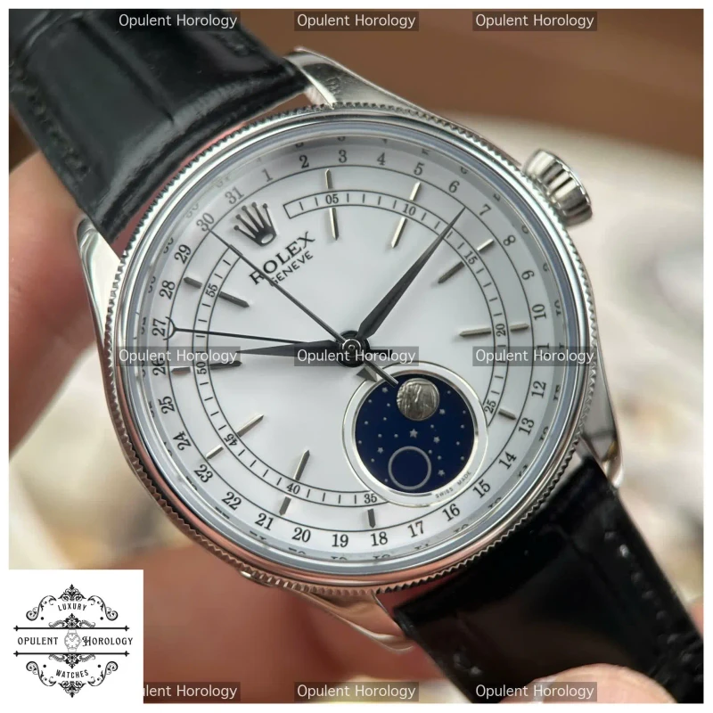 Rolex Cellini Moonphase 50535 Replica - 39 mm White Dial Dress Watch