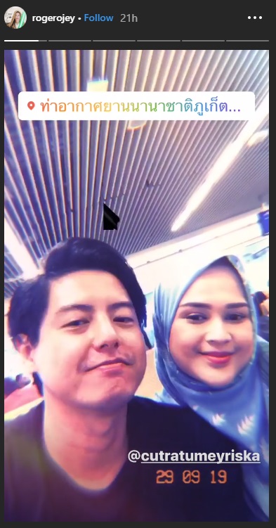 Cut Meyriska dan Roger Danuarta berpindah liburan ke Bangkok