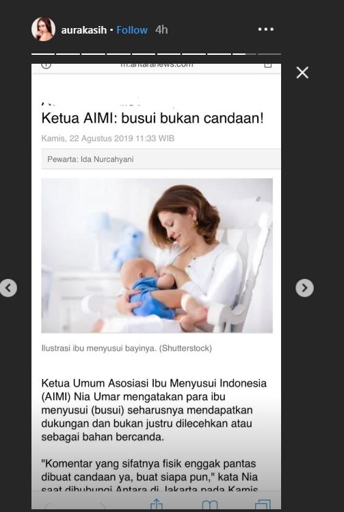 IG Story Aura Kasih