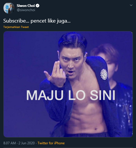 Meme yang di unggah Siwon
