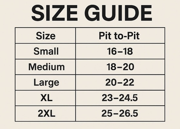 T-shirt Measurement Chart