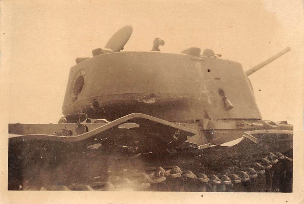 Russ. Panzer KW - 1 Einschuß - Löcher Minsk Ostfront