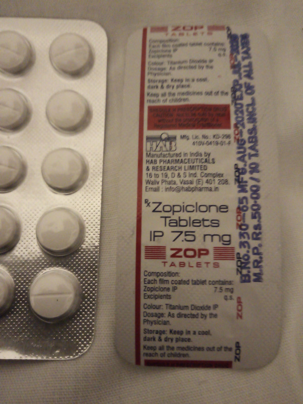 HAB Zop Zopiclone white