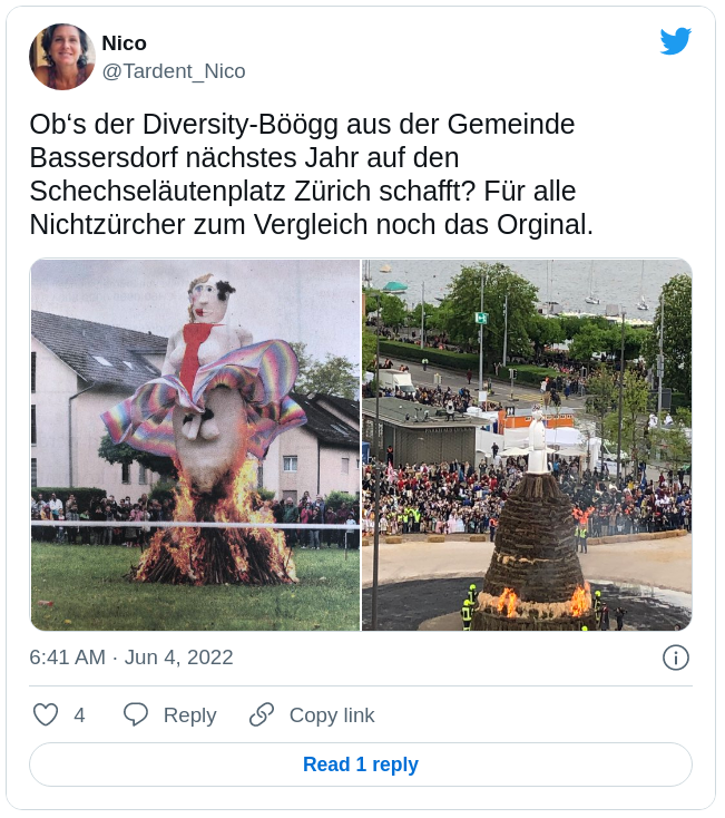 switzerland burning tranny in effigy