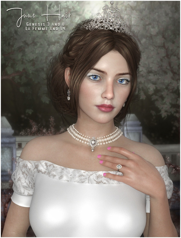 June Hair for G3 G8 La Femme and V4 June Hair for G3 G8 La Femme and V4