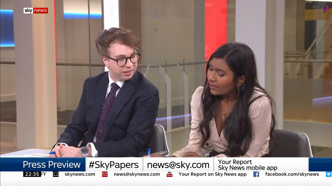 02 January - 22.00.00 - Sky News At Ten. Anna Botting with the m