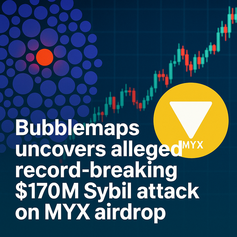 Bubblemaps uncovers alleged record-breaking $170M Sybil attack on MYX airdrop