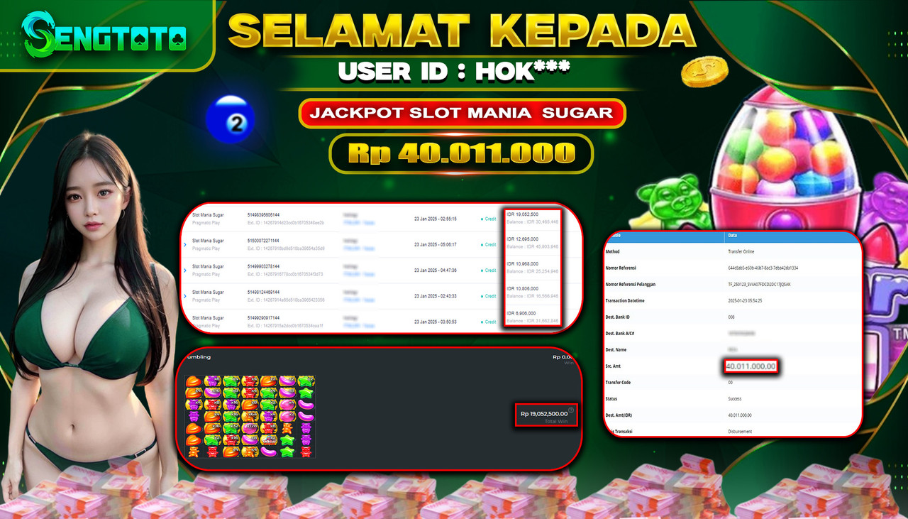 BUKTI PEMBAYARAN SLOT MANIA SUGAR