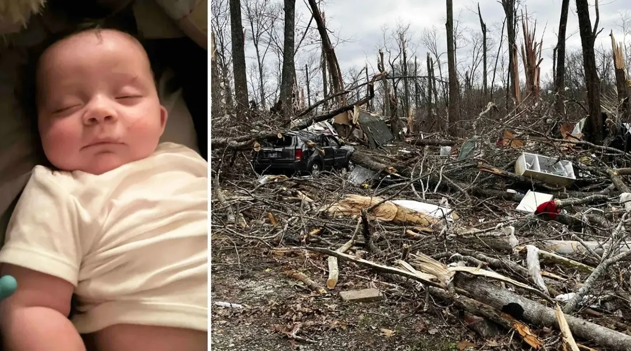 Bebé de 4 meses sobrevive al tornado de Tennessee, apareció bajo un árbol