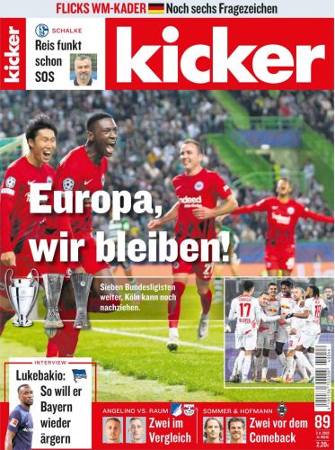 Cover: Kicker Sportmagazin No 89 vom 03  November 2022