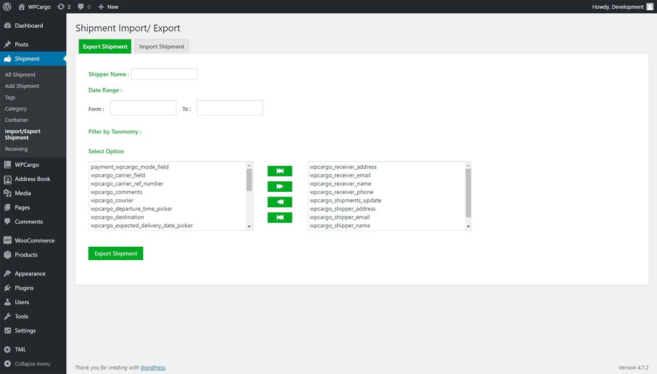 Free Logistic, Cargo - Courier Track - Trace Software - WPCargo - Wordpress Plugin 