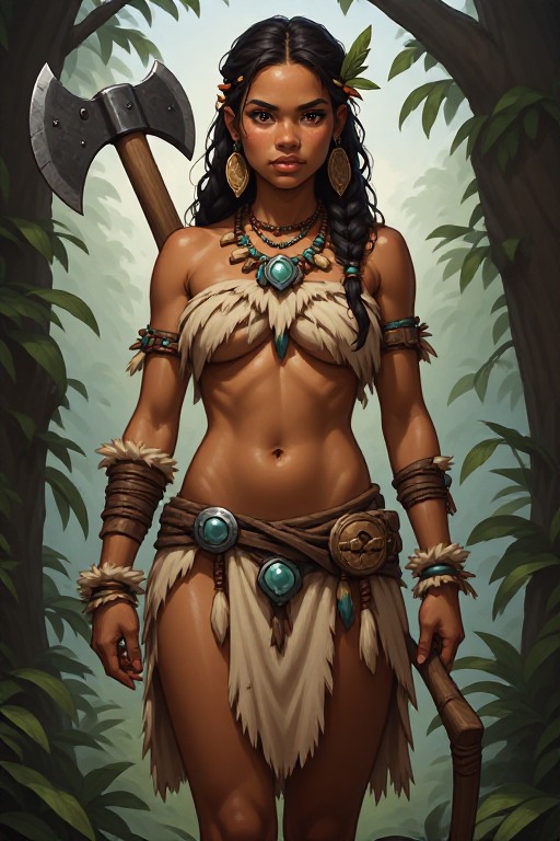 naked-polynesian-girl-warrior-(35)