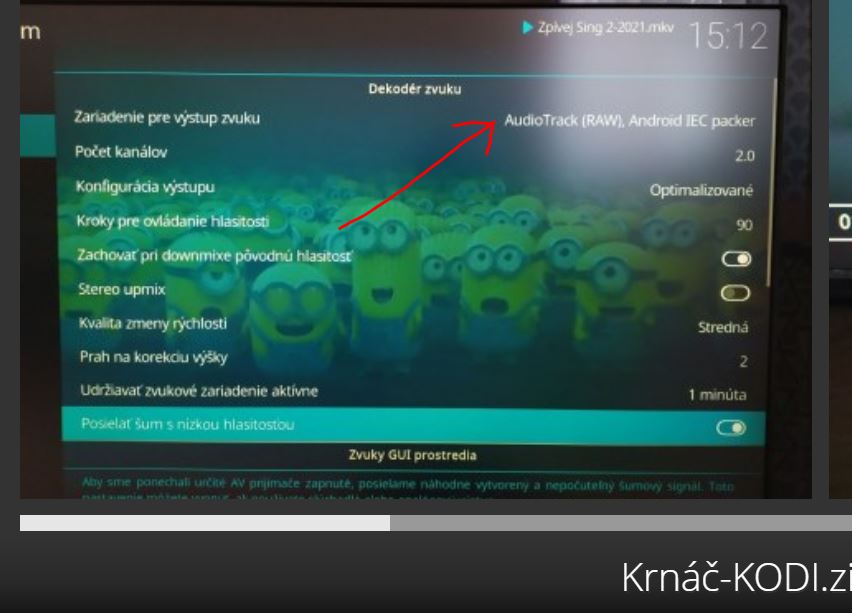 Android KODI 19.3 vs. 5.1 Logitech Z-5500 nejde zvuk