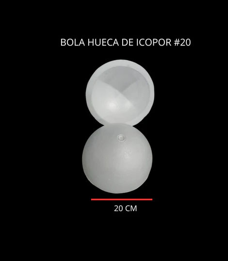 Esfera anime Bola de icopor hueca de 20cm para artes y manualida