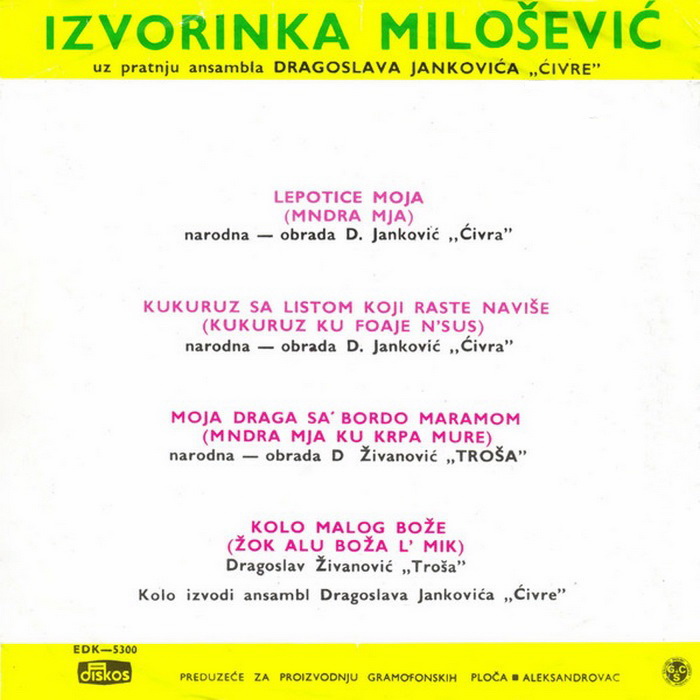 Izvorinka Milosevic 1970-1 z