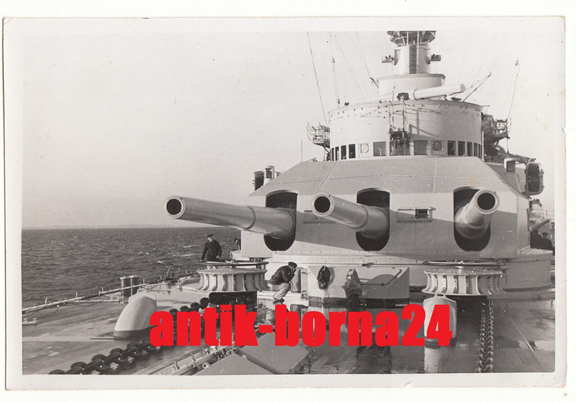 Foto KM Soldat Panzerschiff Deutschland Geschützturm Kriegsschiff Ship G282