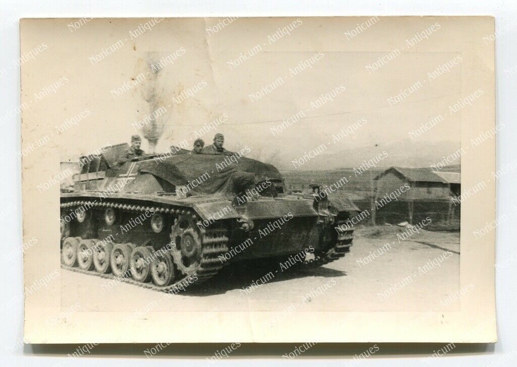 Foto deutsches Sturmgeschütz im Einsatz vor Leningrad StuG Panze